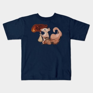 Squirrel Watercolor Seamless Pattern Kids T-Shirt